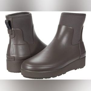 Hunter Refined Creeper Chelsea Boot Size 6 in Seep (Brown)